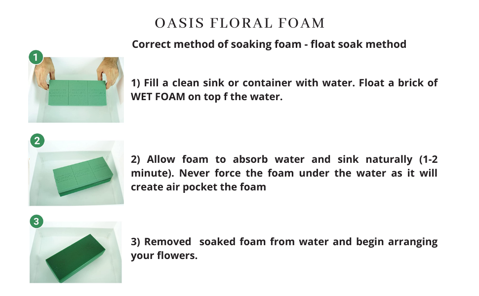 Oasis Premium Floral Foam Wet Bricks for Fresh Flower Arrangements