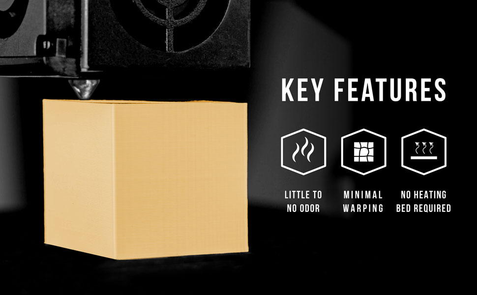 pla key features include strong and durable, easy to use and higher temperature resistance than pla