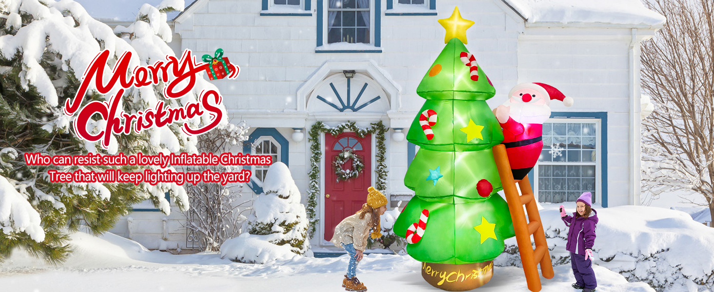 inflatable christmas tree