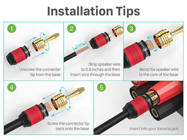 Amazon.com: FosPower Deadbolt Banana Plugs 2 Pairs / 4 pcs Amazon.com: FosPower Deadbolt Banana Plugs 2 Pairs / 4 pcs