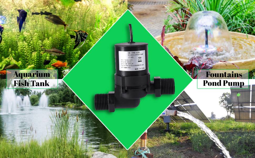 Water Circulation Pump, DC 12V Solar Micro Water Pump High Efficiency