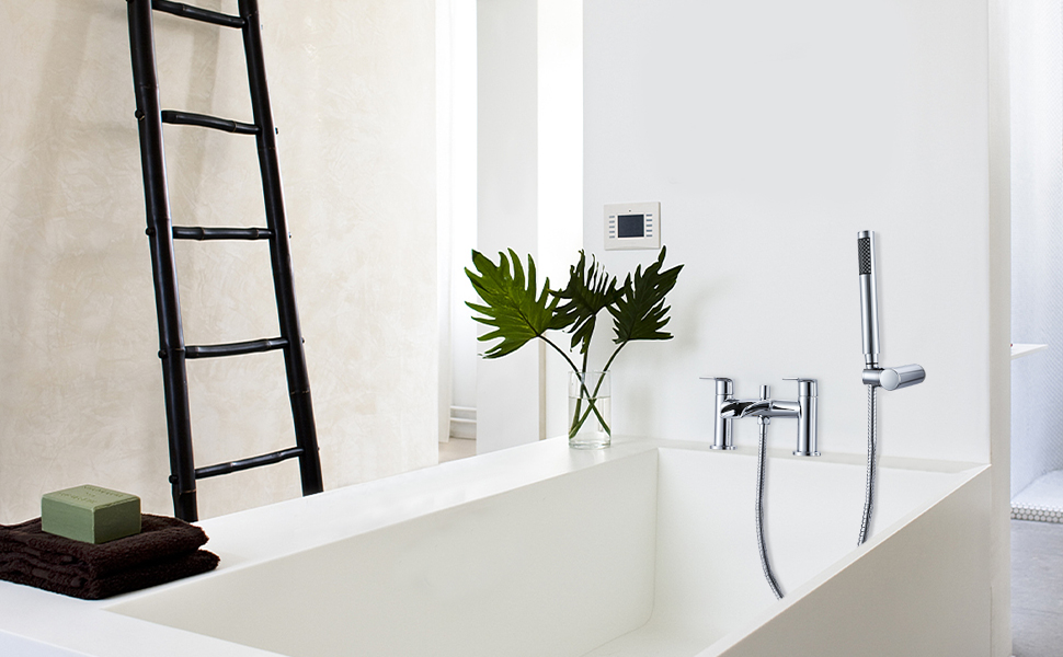 Mighbow Bath Mixer Taps with Shower Attachment Waterfall Bath Taps