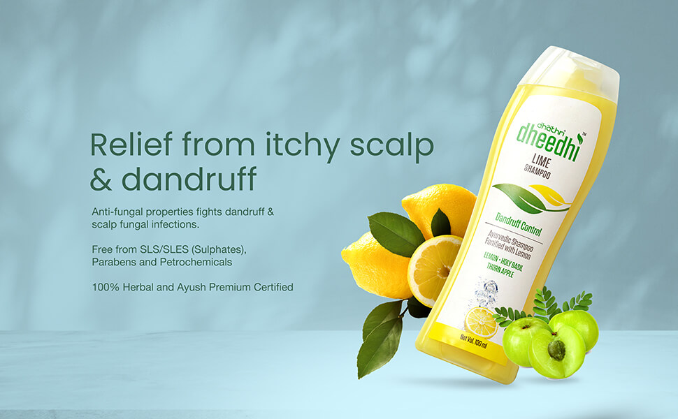 Buy Dhathri Dheedhi Lime Shampoo 250ml 100 Herbal Anti Dandruff