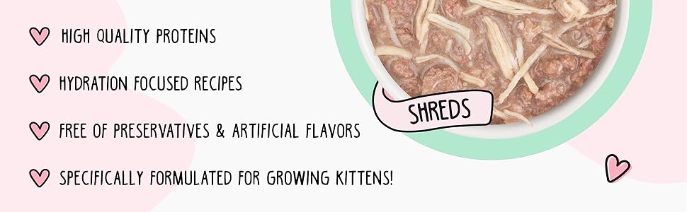 Specifically formulated for growing kittens