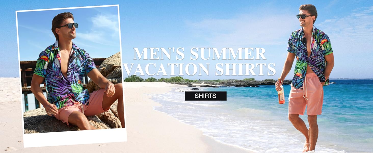 Colorful Flamingo Hawaiian Shirts Men