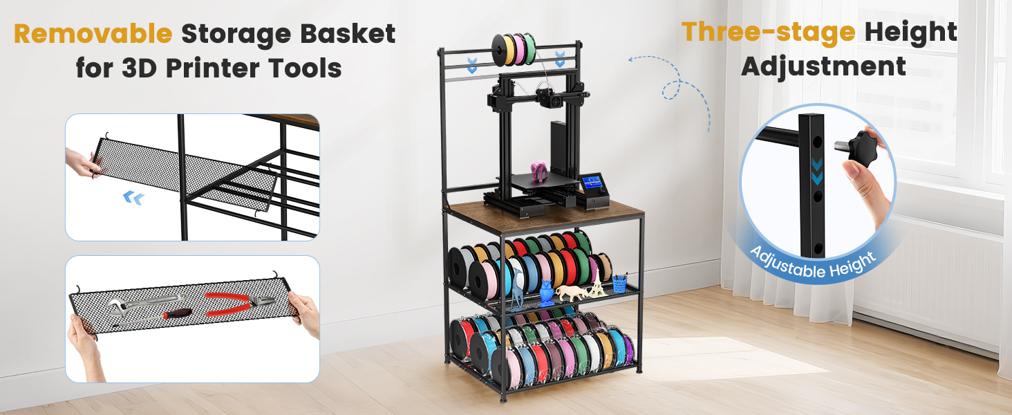 3d printer stand with filament storage