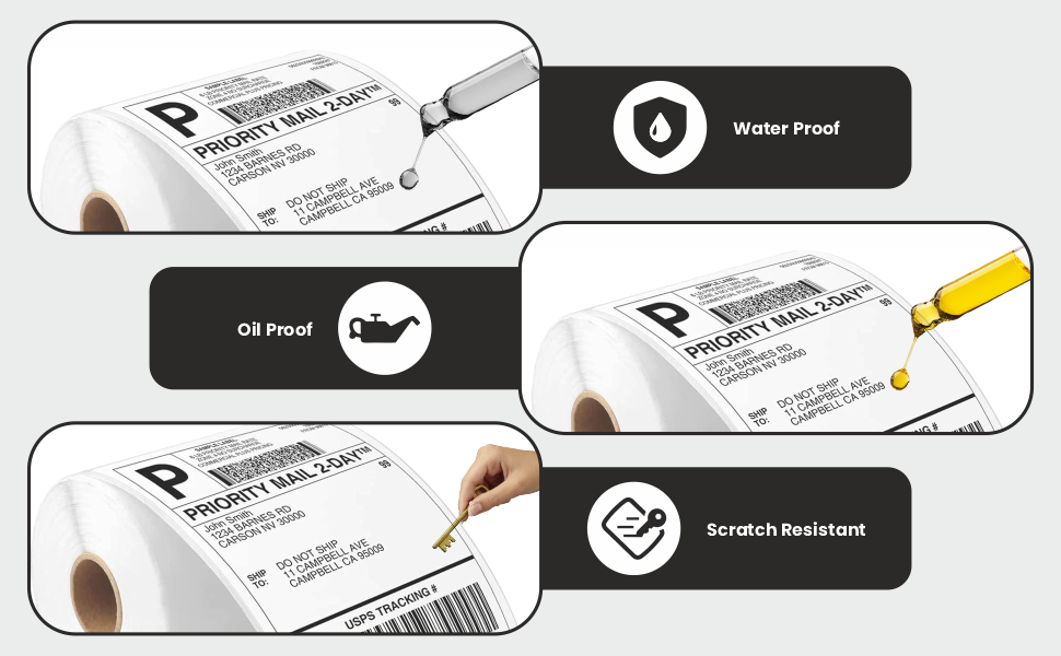 CEPRICO 4”x 6” Direct Thermal Shipping Labels 1 Roll 250 Labels Compatible
