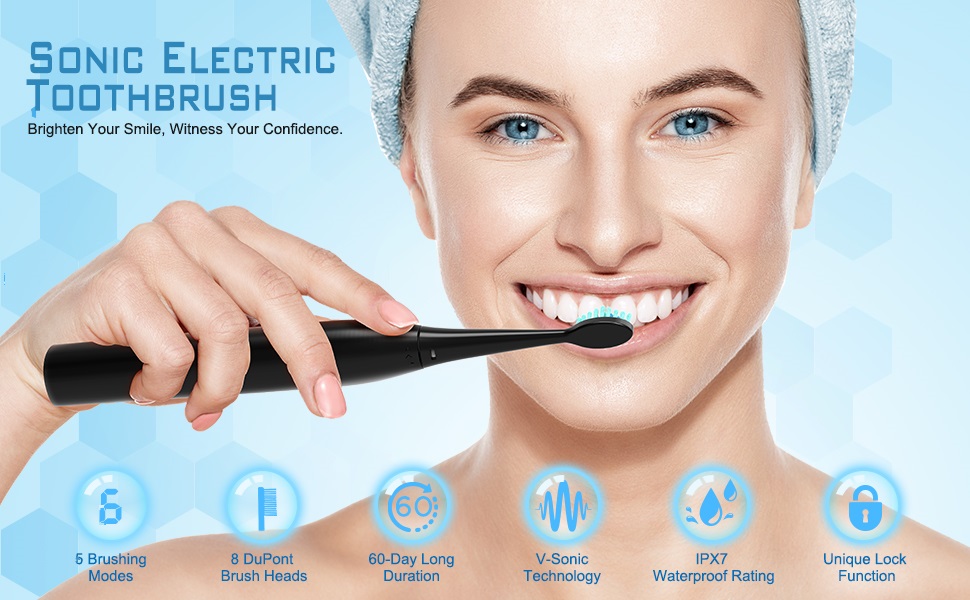 FNX® Pink Powerful Electronic Sonic Technology Ultrasonic Electric Automatic Toothbrush Set FNX® Pink Powerful Electronic Sonic Technology Ultrasonic Electric Automatic Toothbrush Set