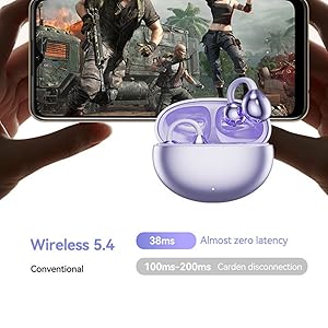 Wireless Bluetooth Headphones Ear Clip TWS Bone Conduction Open Sports Wireless No In-Ear Ultra