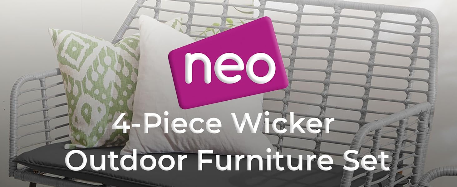 Garden Furniture Patio Wicker Bamboo Chair Table Bamboo Style Outdoor Set Rattan Sofa Set sofa