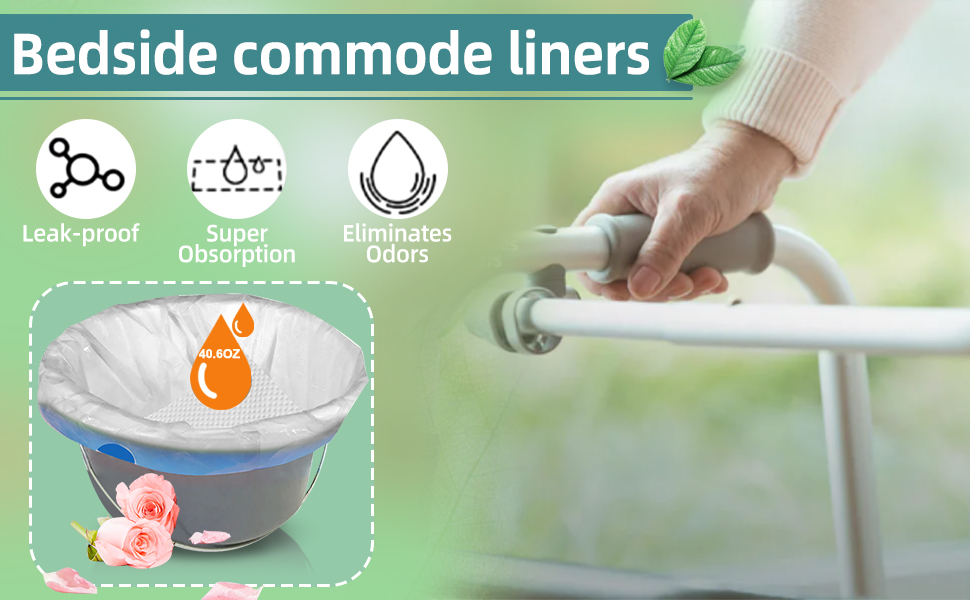 30 Count Bed Pan Liners for Bedpan with Super Absorbent Pad