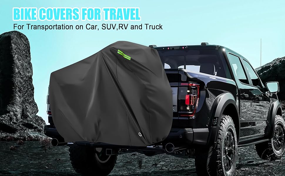 bike cover for transport on rack