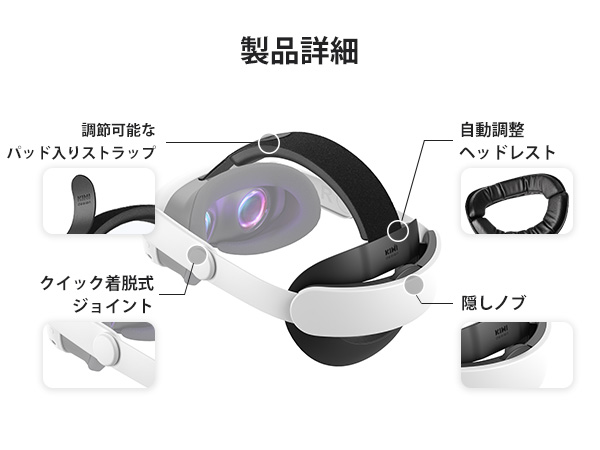 Amazon.co.jp: KIWI design K4 Quest 3S/3に対応 ヘッド