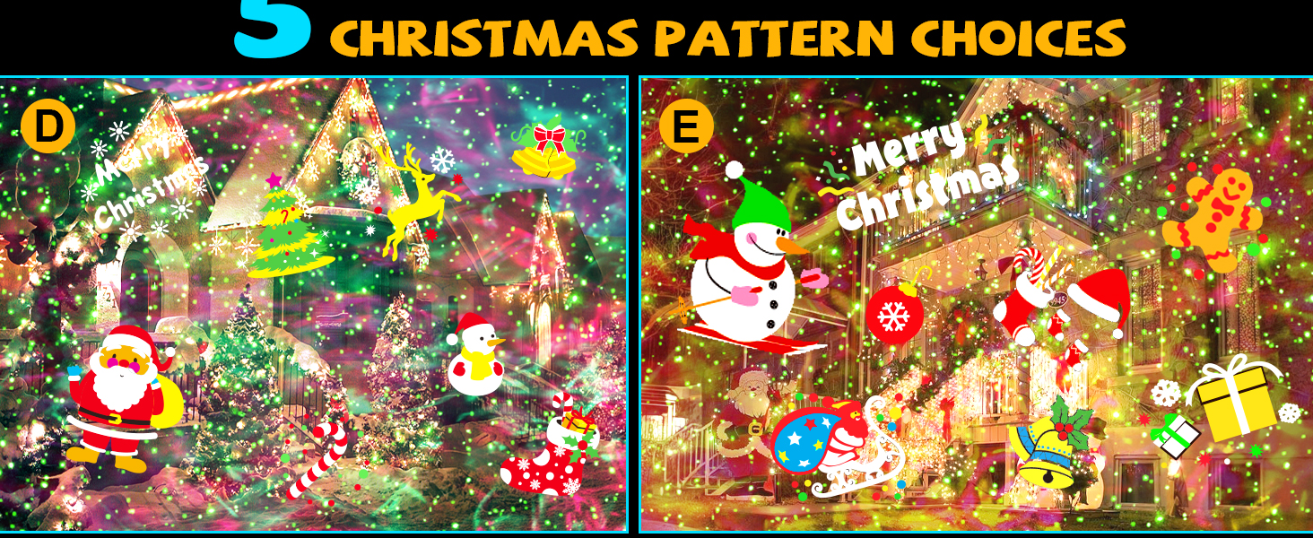 Christmas Projection Lights Outdoor Christmas Projector Decorations Outside Lights for Outdoor Yard