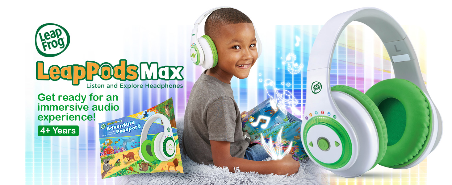 LeapFrog LeapPods Max Immersive Wireless OverEar Headphones for Kids