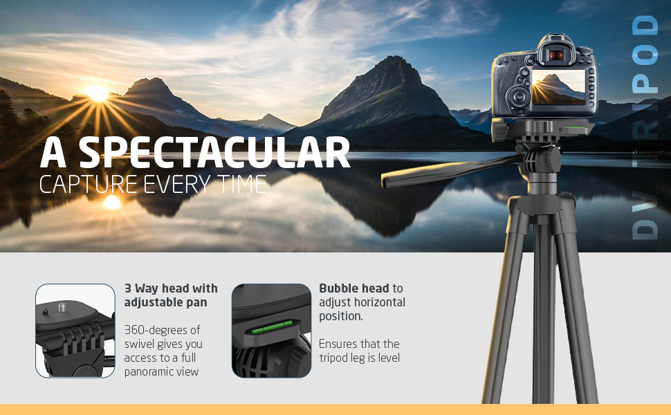 ​​​professional tripod, lightweight vidtripod, camera tripod, photographic tripod, digitek tripod