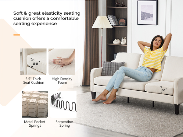 GRANADA　SMALL COUCH　(左COUCH) Amazon.com: VINGLI Small Couch Sofa 71