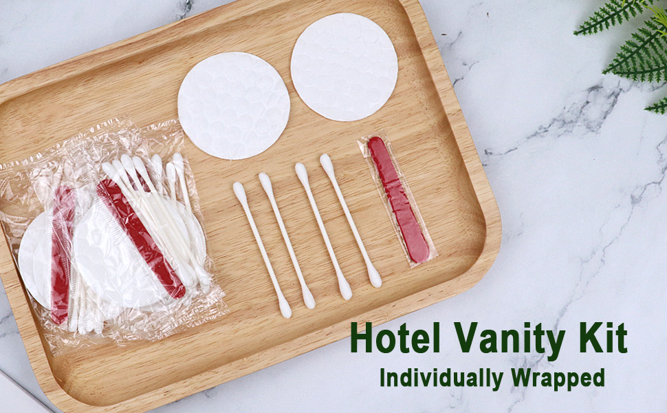 100 Pack Hotel Vanity Kit Individually Wrapped, Bulk Hotel