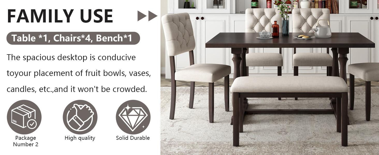 dining room table and chairs,