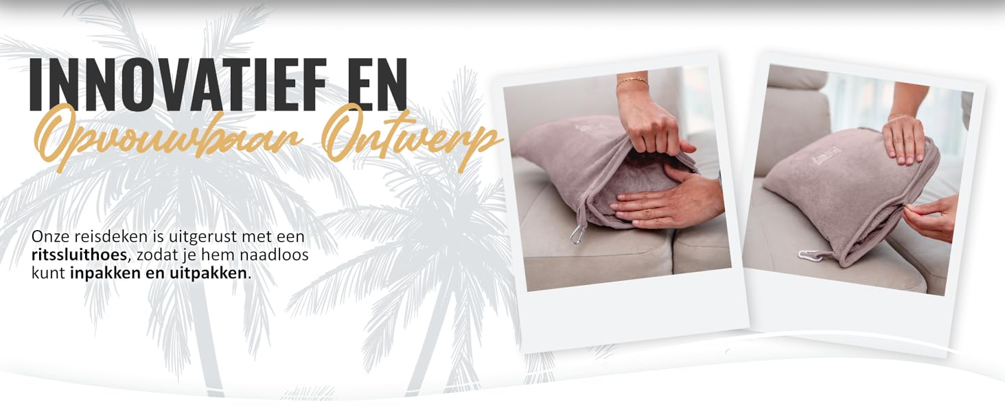 Boacay reisdeken innovatief en opvouwbaar ontwerp