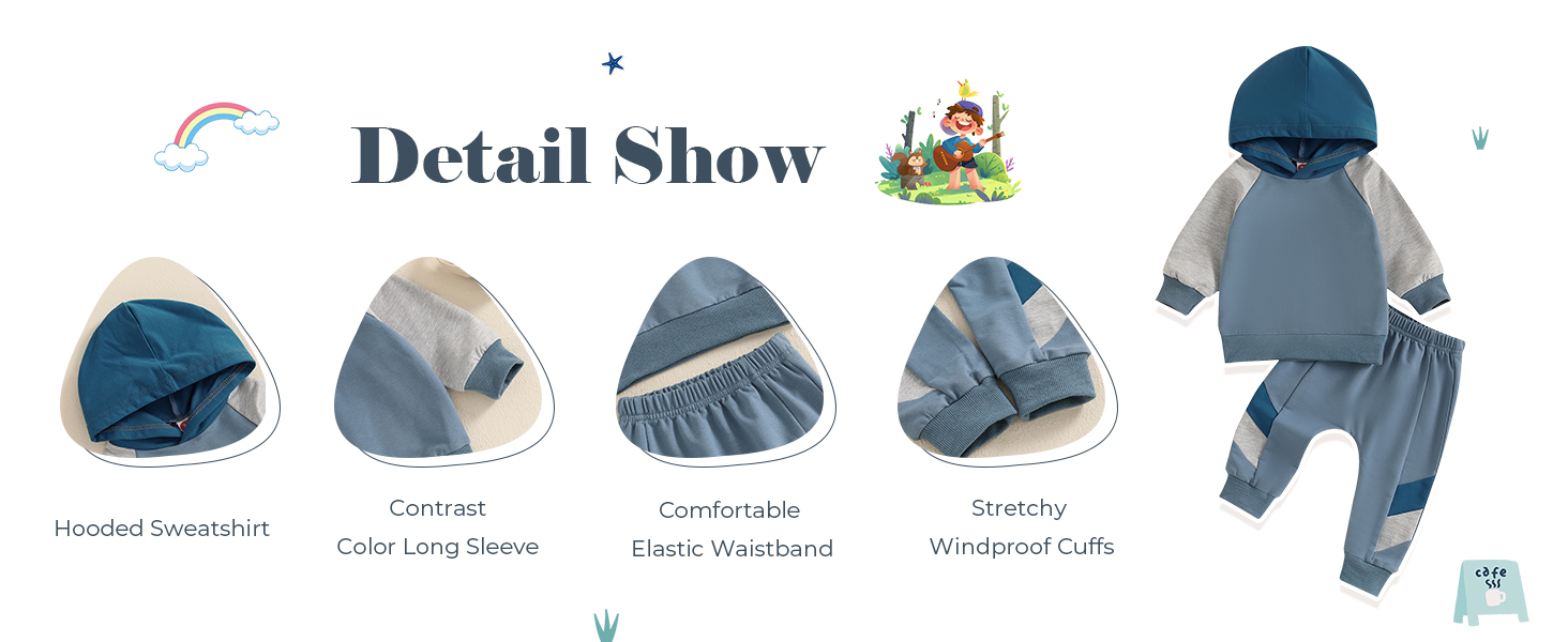 PUHHAPIEY Toddler Baby Boy Clothes Fall Winter Outfits