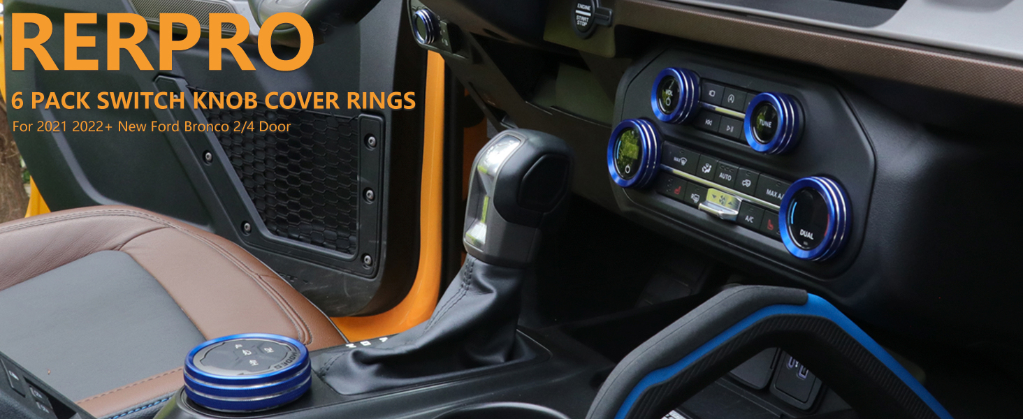 Air Conditioner Headlight Switch Knob Cover Trim for 2021+ New Ford Bronco