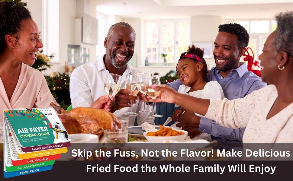 Family eating food cooked by help of Magnetic cooking guide UK