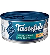 Blue Buffalo Tastefuls Wet Cat Food Paté, Made with Natural Ingredients, Ocean Fish and Tuna Entr...