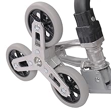 Stair Climbing Cart, Folding Hand Truck, Aluminum Alloy Luggage Moving Trolley Cart