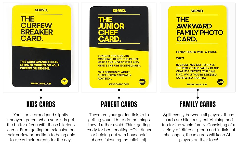 SERVD Kids Vs Parents The Hilarious RealLife Family Card Game The Ultimate Gift for