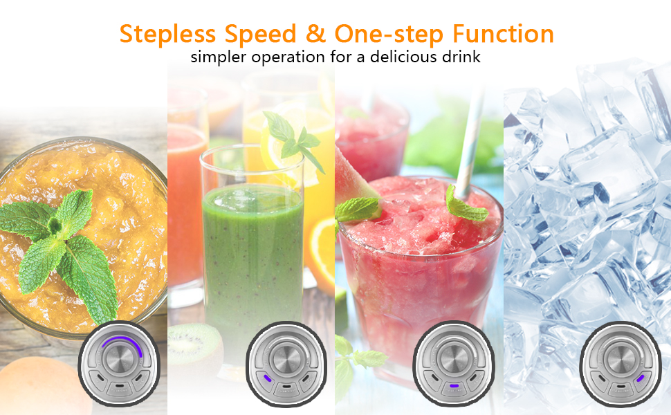 Bear Countertop Blender, 1000W Professional Smoothie Blender for Shakes