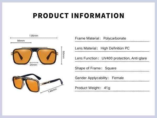 Trendy Retro Sunglasses for Men Women Classic Stark Vintage