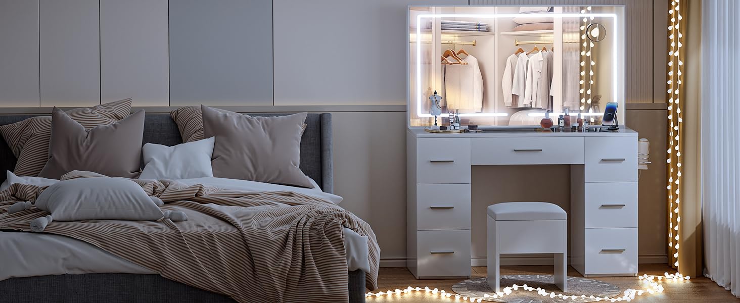makeup vanity desk with lights