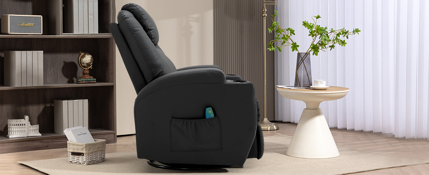 Dunkelgrauer Lehnsessel mit gepolstertem Sitz und gepolsterter R&uuml;ckenlehne, positioniert in einem modernen Wohnzimmer