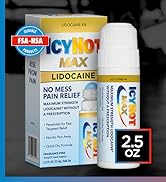 Icy Hot Maximum Strength Lidocaine No-Mess Pain Relief Liquid, No-Mess Applicator, 2.5 Ounces