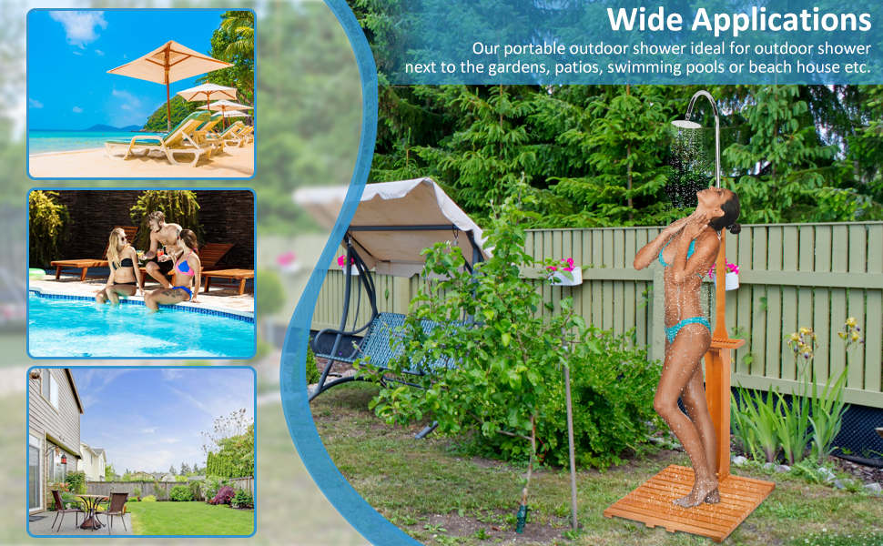 Outdoor Pool Shower with Chassis Board