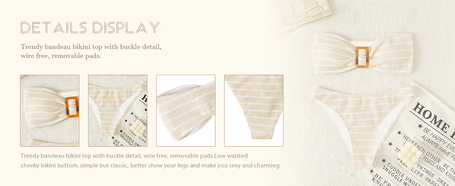 women strapless bikini set