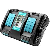 DC18RD Dual Ports Fast Charger Compatible with Makita 14.4V-18V Battery BL1830 BL1840 BL1850 BL18...