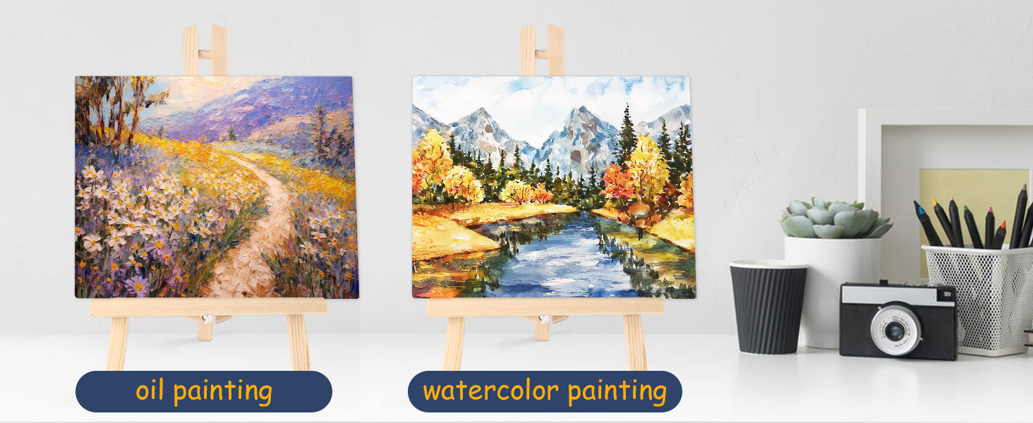 AROIC 260 Pack Easel & Canvas Sets with 20 Wood Easels,200