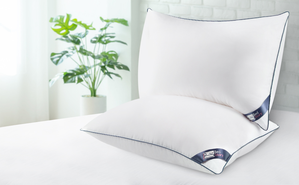 BedStory Pillows for Sleeping 2 Pack, Queen Size Bed
