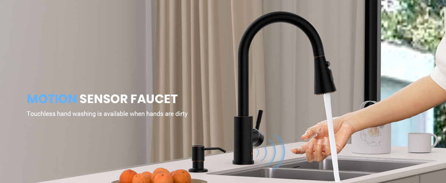 Touchless Kitchen Faucet with PullDown Sprayer, Kitchen Sink Faucet