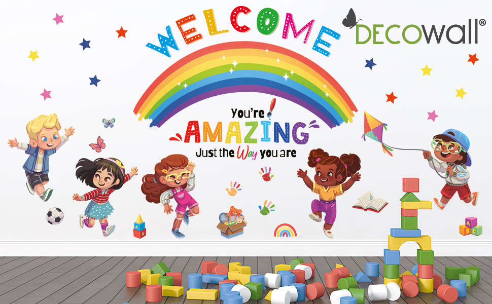 jsy♡ DECOWALL SG2-2403 Kids Play Corner and Quotes Wall Stickers