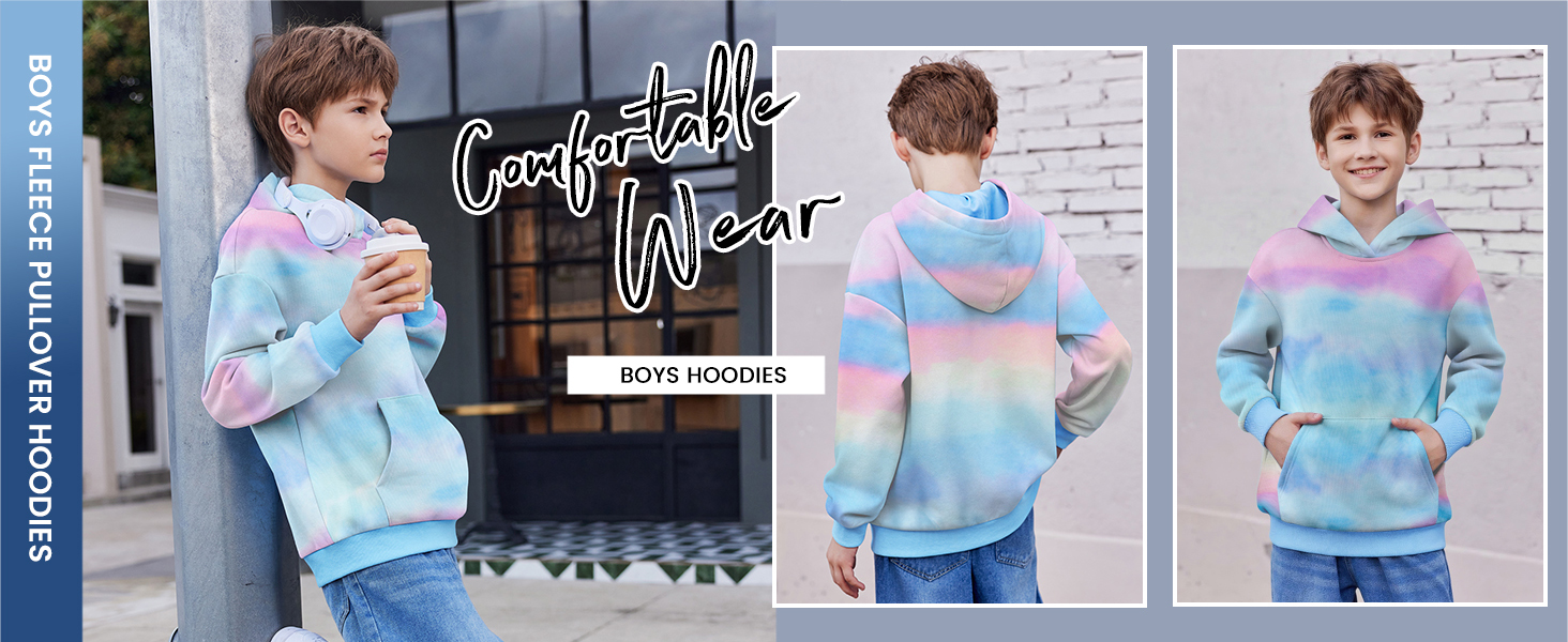 BOYS FLEECE PULLOVER HOODIES