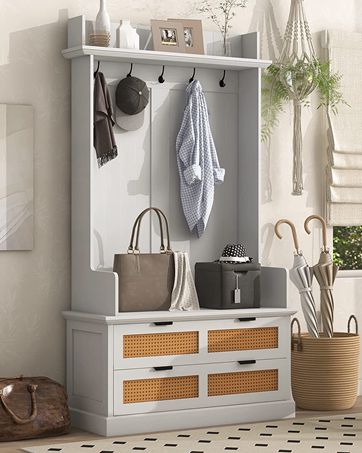 hall tree coat rack