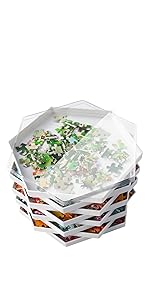 Becko Puzzle Sorting Trays - White