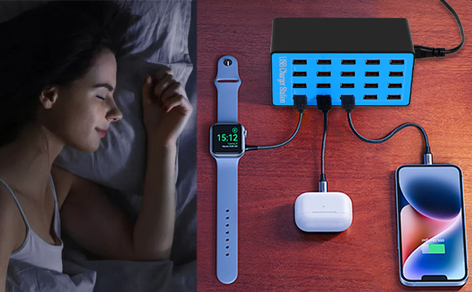 20口蓝色充电器