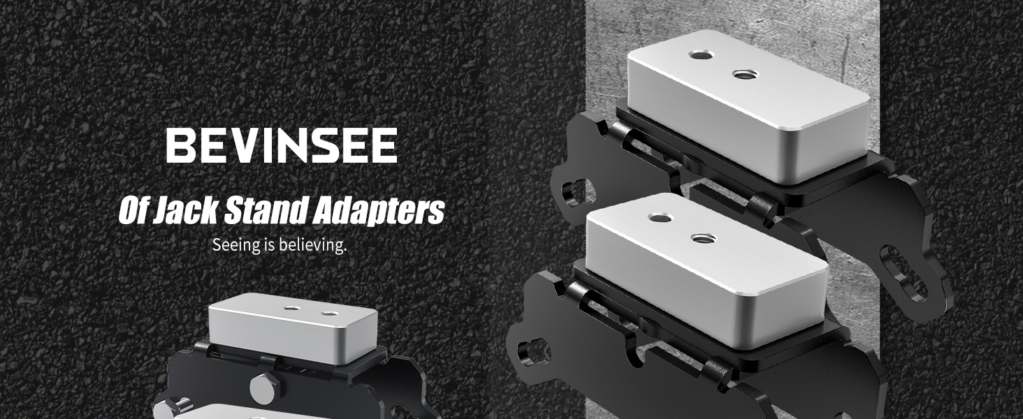 Bevinsee 2PCS Jack Stand Adapter 3-4 Ton Car Lifting Jack Set