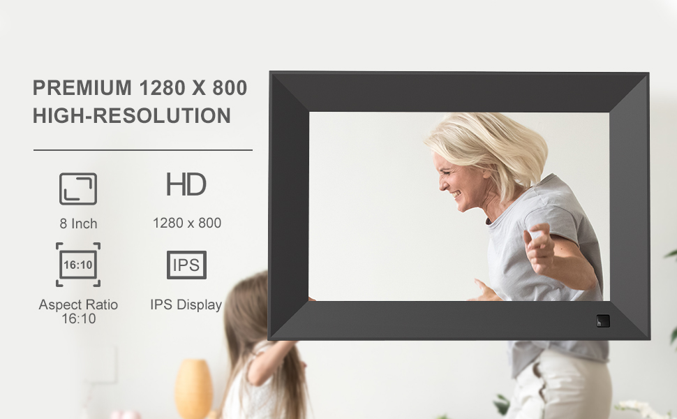 BSIMB 32GB WiFi Digital Picture Frame, Digital Photo Frame HD IPS Touch