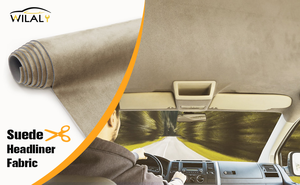 beige suede headliner fabric