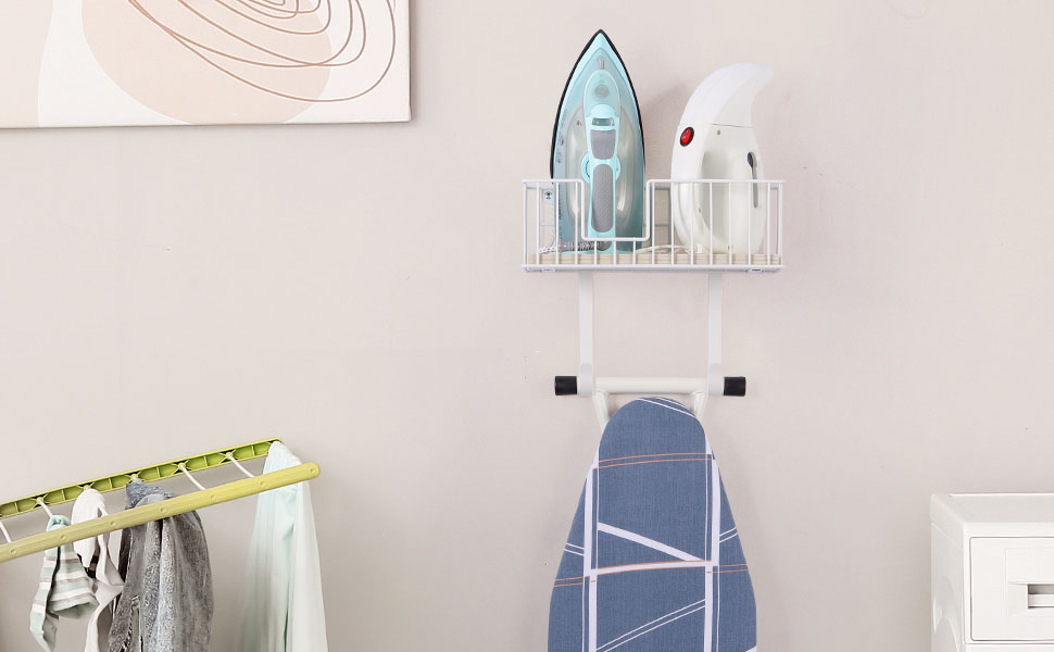 Ironing Board Hanger Wall Mount Adjustable Iron Board Wall Mount with